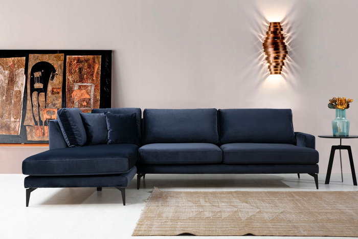 Atelier Del Sofa Papira Corner Left Azul Marino